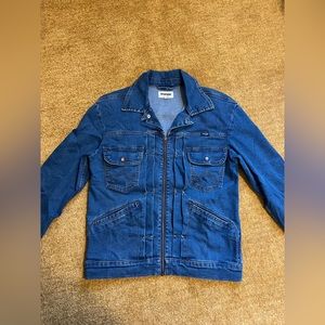Wrangler Heritage Pleated Denim Zip Jacket : Men's S